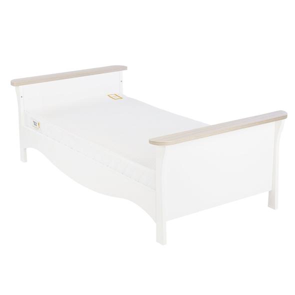 Cuddleco Nursery Furniture Cuddleco Clara 2 Piece Set 3 Drawer Dresser and Cot Bed - White Ash