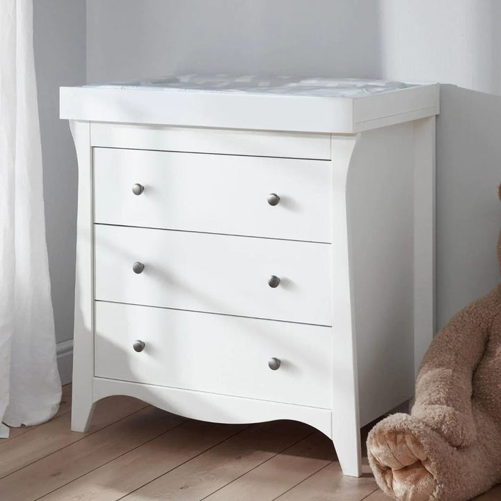 Cuddleco Nursery Furniture Cuddleco Clara 3 Drawer Dresser - White