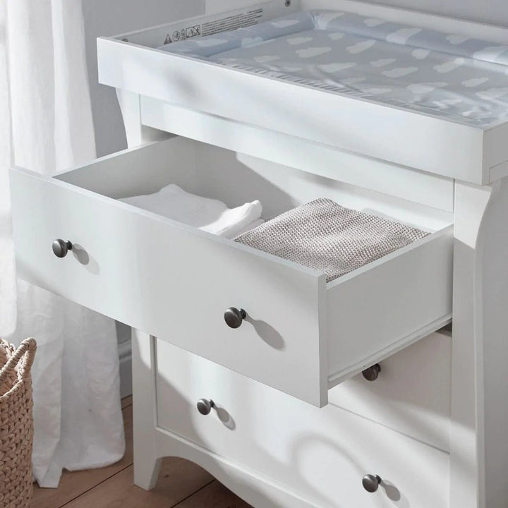 Cuddleco Nursery Furniture Cuddleco Clara 3 Drawer Dresser - White