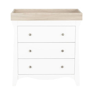 Cuddleco Nursery Furniture Cuddleco Clara 3 Drawer Dresser - White Ash