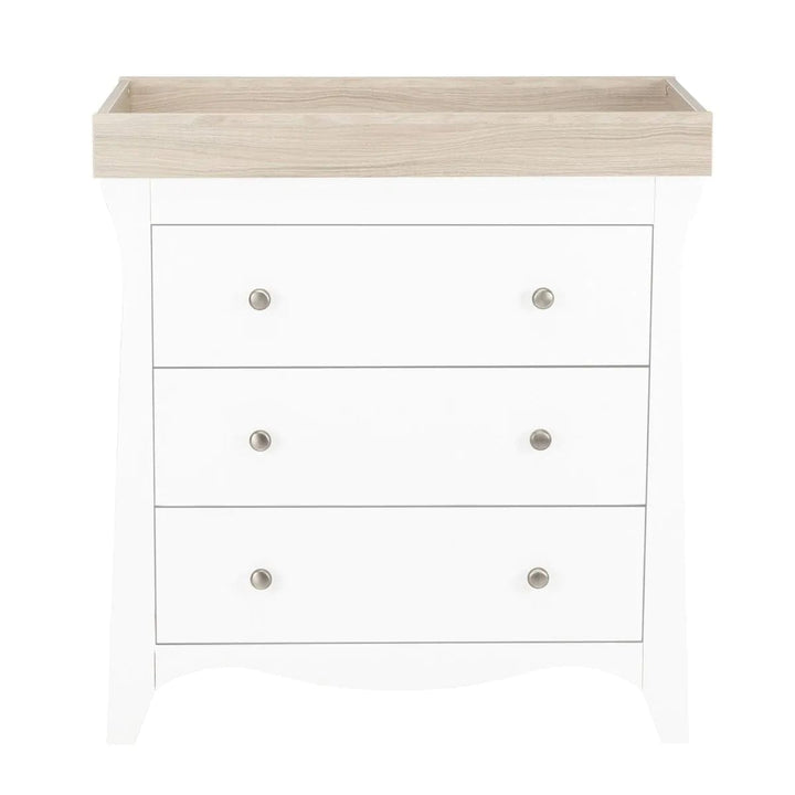 Cuddleco Nursery Furniture Cuddleco Clara 3 Drawer Dresser - White Ash