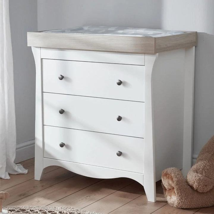 Cuddleco Nursery Furniture Cuddleco Clara 3 Drawer Dresser - White Ash