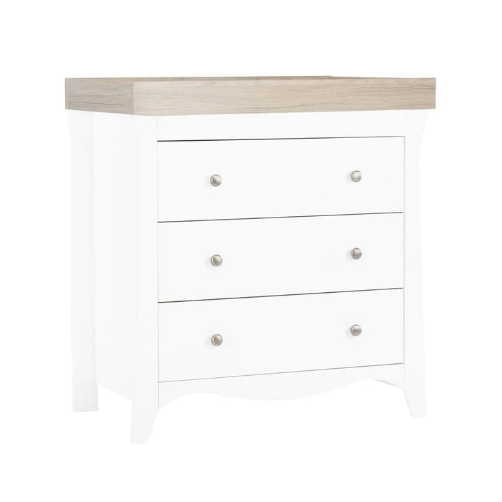 Cuddleco Nursery Furniture Cuddleco Clara 3 Drawer Dresser - White Ash