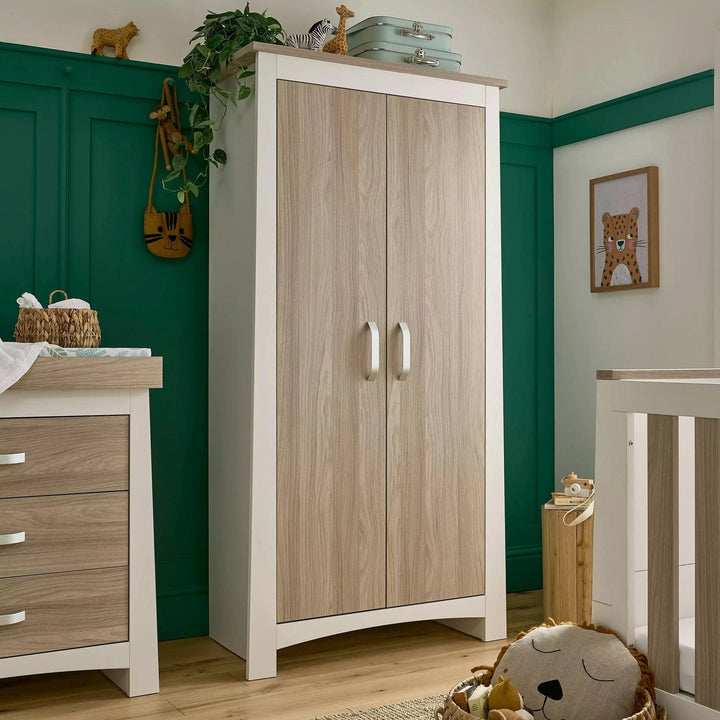 Cuddleco Wardrobes Cuddleco Ada Wardrobe - White and Ash