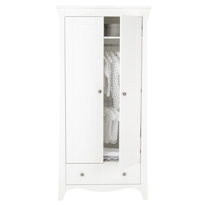 Cuddleco Wardrobes CuddleCo Clara 2 Door Double Wardrobe - White