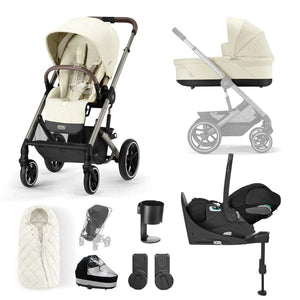 Cybex Prams & Pushchairs Cybex Balios S Lux Luxury Cloud Z2 Bundle - Taupe / Seashell Beige