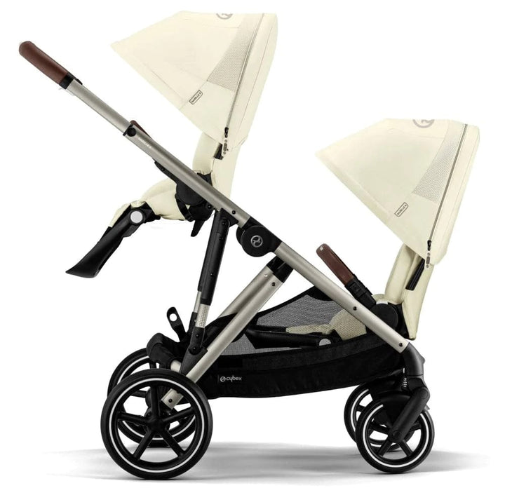 Cybex Prams & Pushchairs Cybex Gazelle S Double Tandem Pushchair - Taupe / Seashell Beige