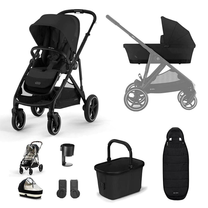 Cybex Pushchairs Cybex Gazelle Essential Bundle - Moon Black