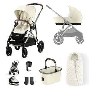 Cybex Pushchairs Cybex Gazelle Essential Bundle - Taupe / Seashell Beige