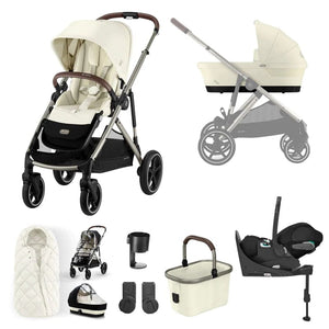 Cybex Pushchairs Cybex Gazelle S Luxury Bundle - Taupe / Seashell Beige