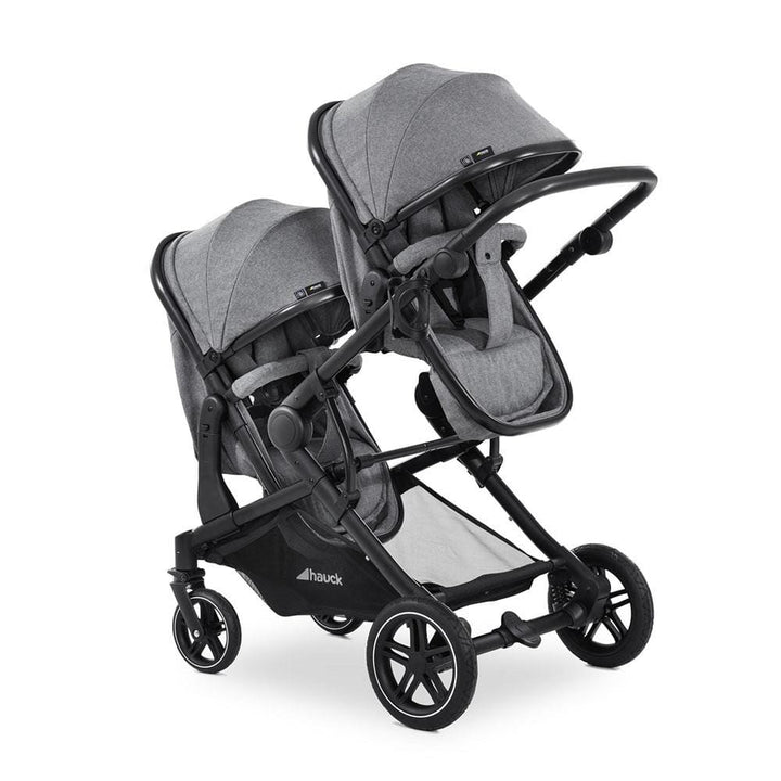 Hauck double pushchairs Hauck Atlantic Twin Pushchair - Melange Grey