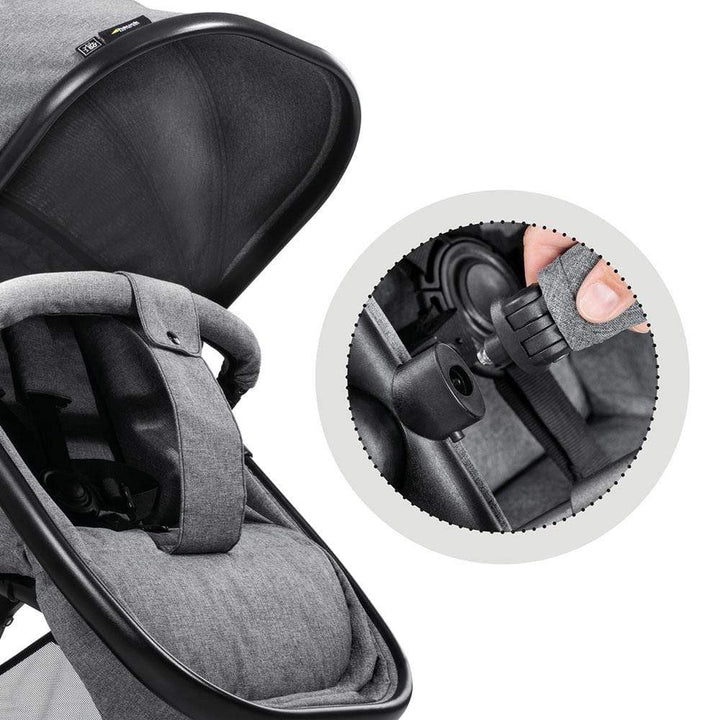 Hauck double pushchairs Hauck Atlantic Twin Pushchair - Melange Grey