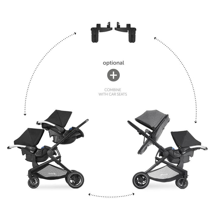 Hauck double pushchairs Hauck Atlantic Twin Pushchair - Melange Grey