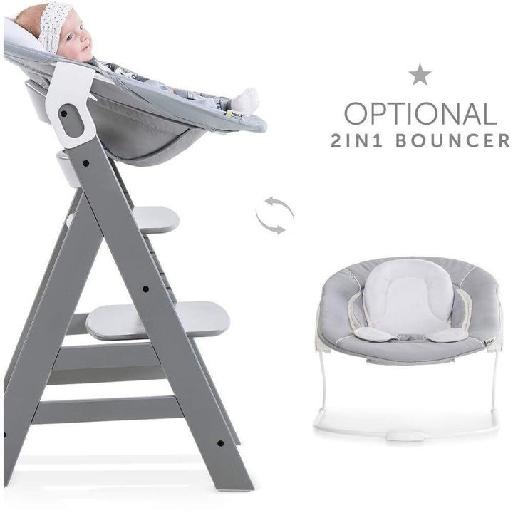 Hauck highchairs Hauck Alpha+ Wooden Highchair - Grey