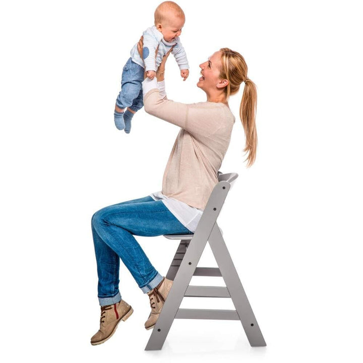 Hauck highchairs Hauck Alpha+ Wooden Highchair - Grey