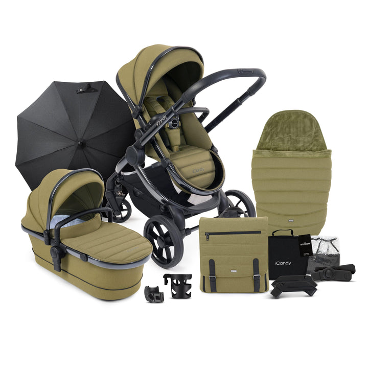 iCandy double pushchairs iCandy Peach 7 Complete Bundle - Phantom / Olive