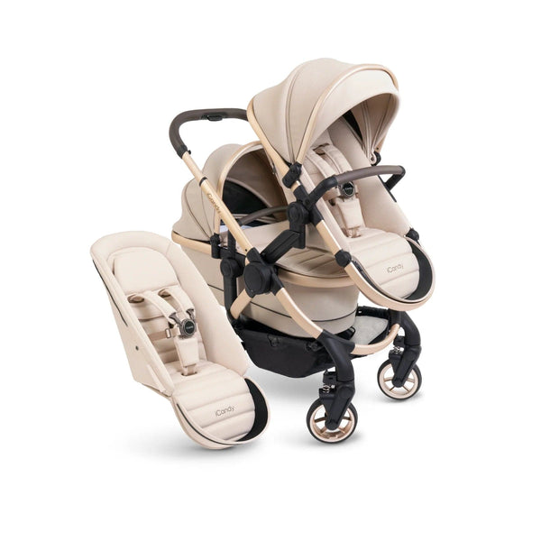 iCandy double pushchairs iCandy Peach 7 Double Pushchair - Biscotti