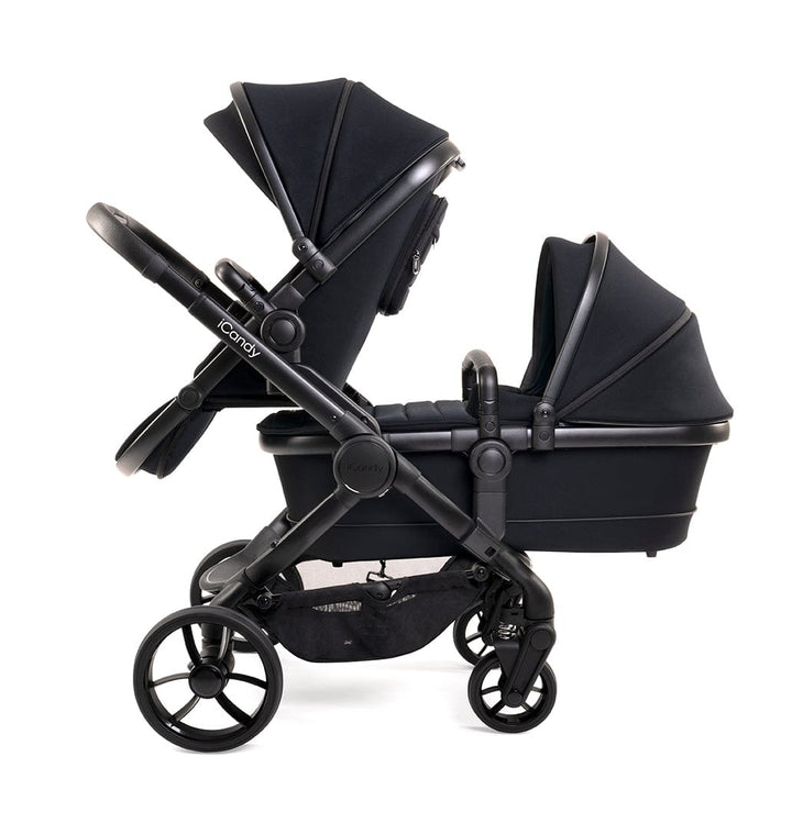 iCandy double pushchairs iCandy Peach 7 Double Pushchair - Jet / Black Edition