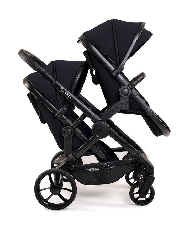 iCandy double pushchairs iCandy Peach 7 Double Pushchair - Jet / Black Edition