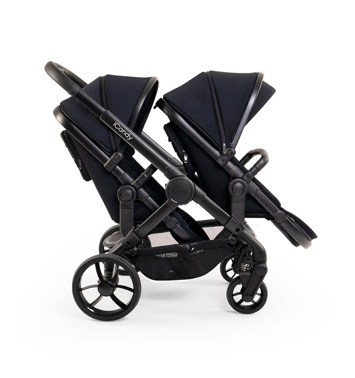 iCandy double pushchairs iCandy Peach 7 Double Pushchair - Jet / Black Edition