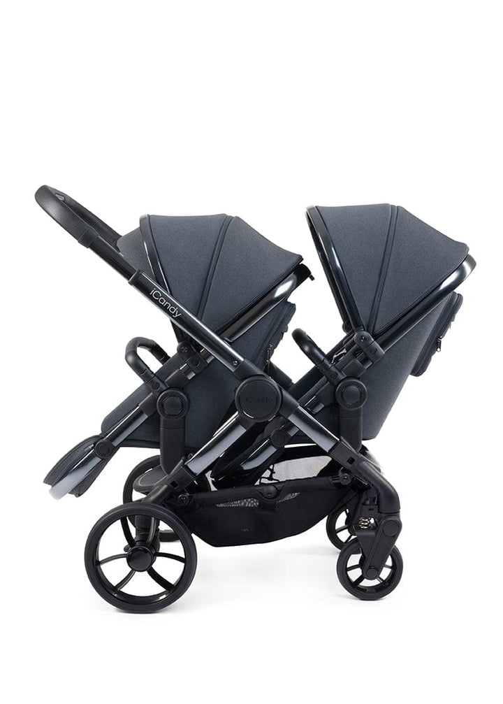 iCandy double pushchairs iCandy Peach 7 Double Pushchair - Phantom / Dark Grey