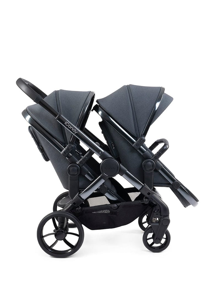 iCandy double pushchairs iCandy Peach 7 Double Pushchair - Phantom / Dark Grey