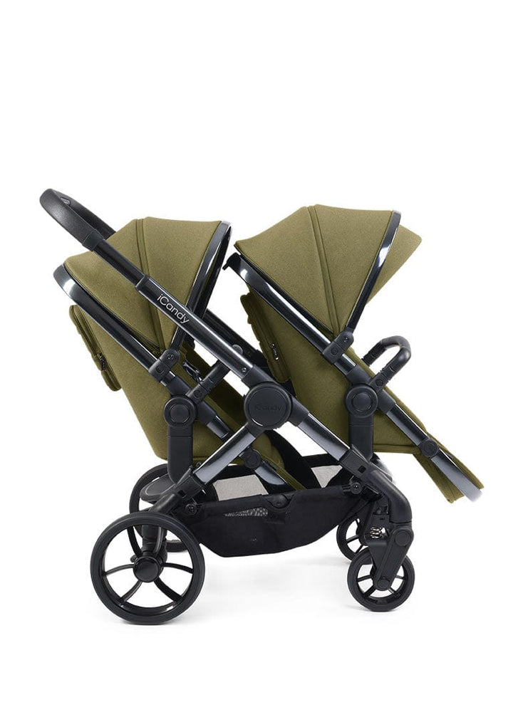 iCandy double pushchairs iCandy Peach 7 Double Pushchair - Phantom / Olive