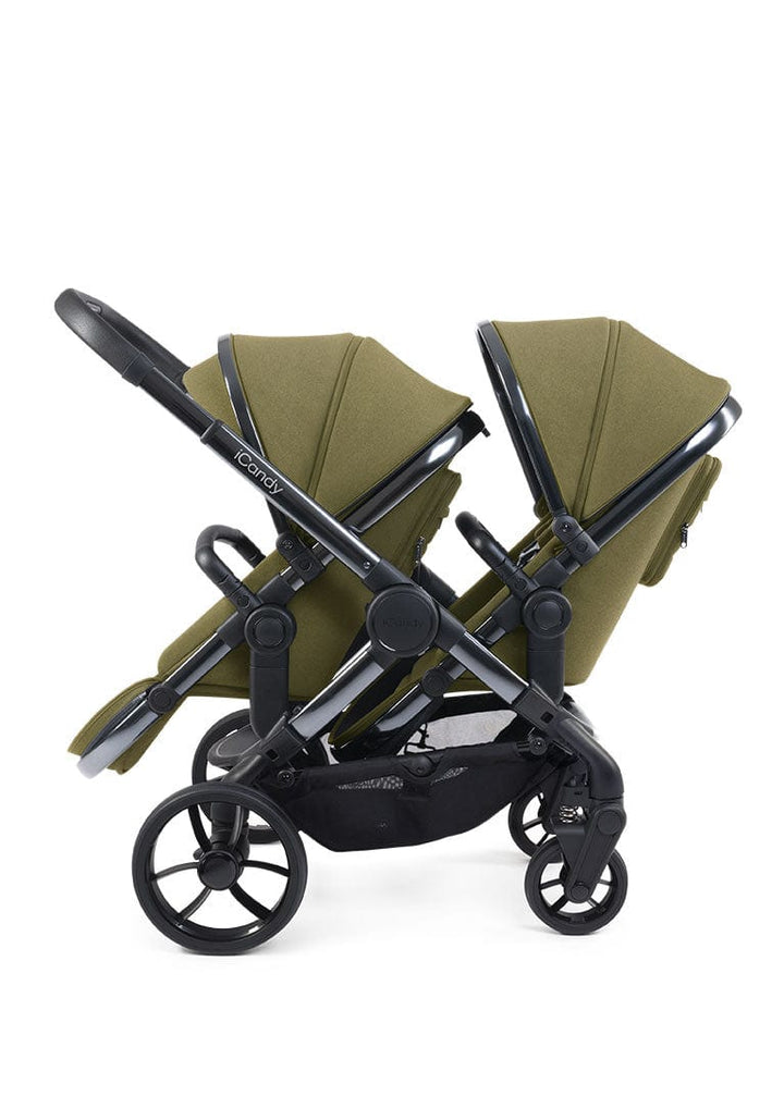 iCandy double pushchairs iCandy Peach 7 Double Pushchair - Phantom / Olive