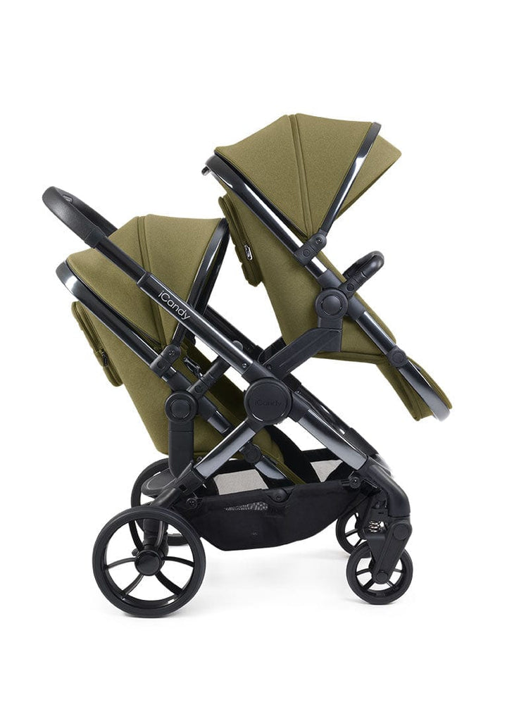 iCandy double pushchairs iCandy Peach 7 Double Pushchair - Phantom / Olive