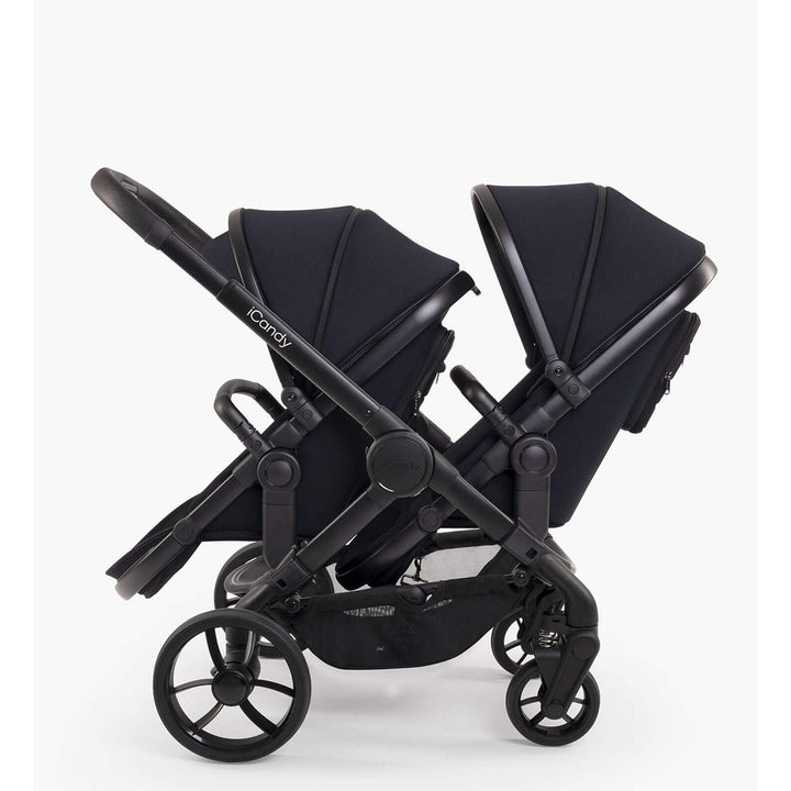 iCandy double pushchairs iCandy Peach 7 Twin Cybex Cloud Z2 Travel System - Jet / Black Edition