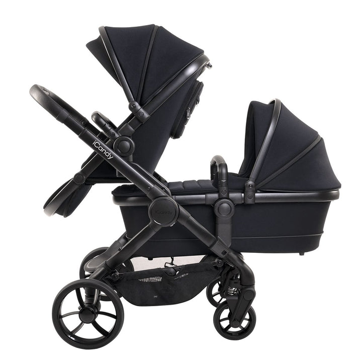 iCandy double pushchairs iCandy Peach 7 Twin Cybex Cloud Z2 Travel System - Jet / Black Edition