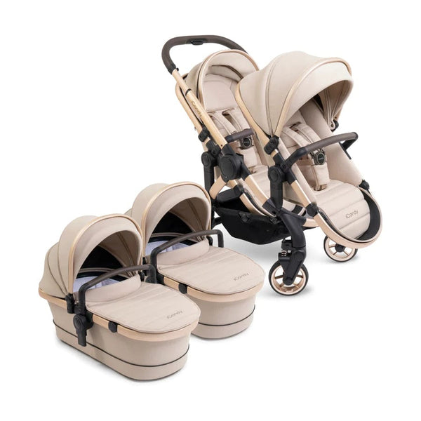 iCandy double pushchairs iCandy Peach 7 Twin Pushchair - Biscotti