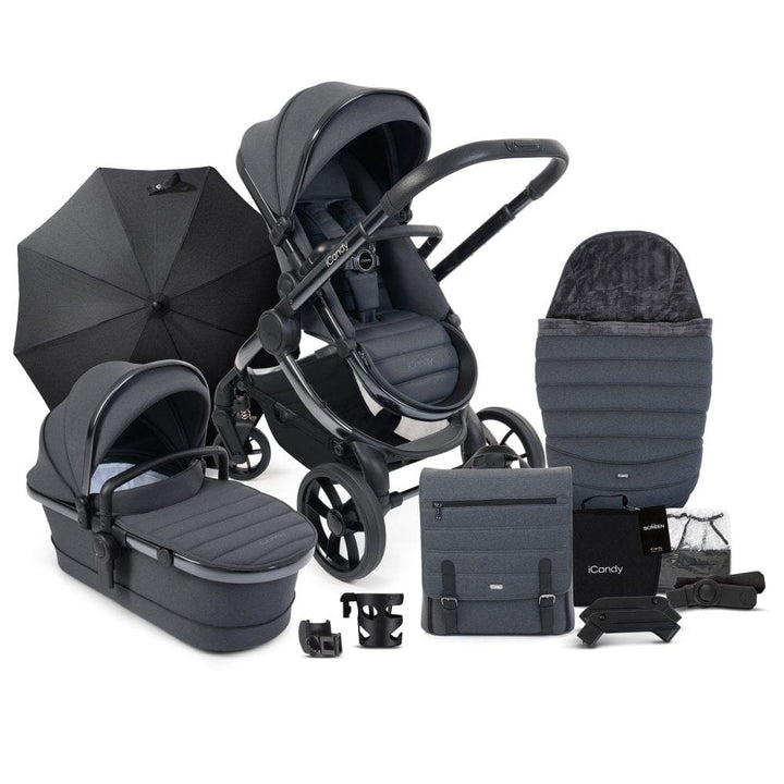 iCandy Travel Systems iCandy Peach 7 Maxi Cosi Cabriofix i-Size Travel System Bundle - Dark Grey