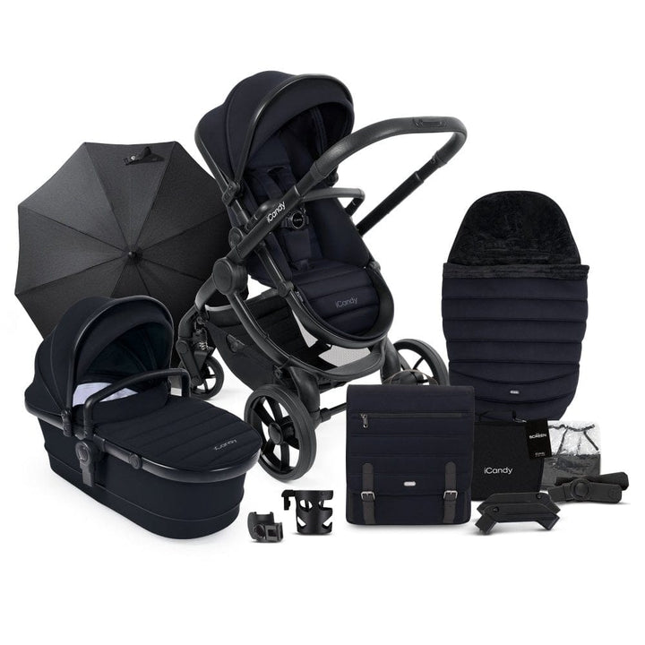 iCandy Travel Systems iCandy Peach 7 Maxi Cosi Cabriofix i-Size Travel System Bundle - Jet / Black Edition