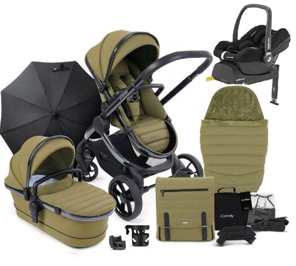 iCandy Travel Systems iCandy Peach 7 Maxi Cosi Cabriofix i-Size Travel System Bundle - Olive