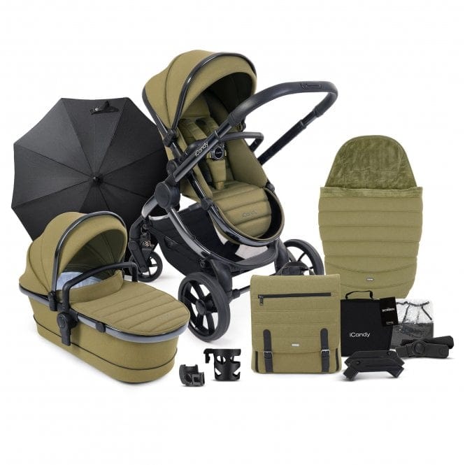 iCandy Travel Systems iCandy Peach 7 Maxi Cosi Cabriofix i-Size Travel System Bundle - Olive