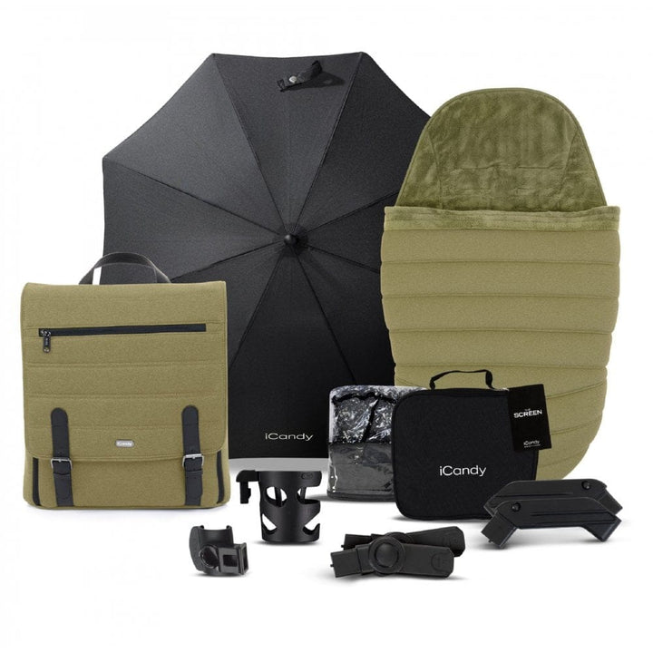 iCandy Travel Systems iCandy Peach 7 Maxi Cosi Pebble 360 Complete Travel System Bundle - Olive