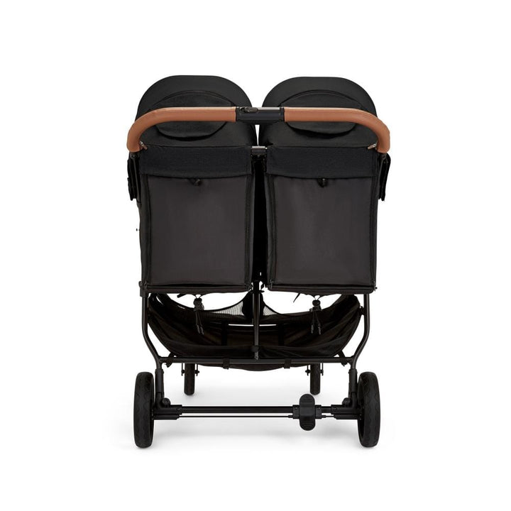 Ickle Bubba double pushchairs Ickle Bubba Venus Double Stroller - Black / Black / Tan