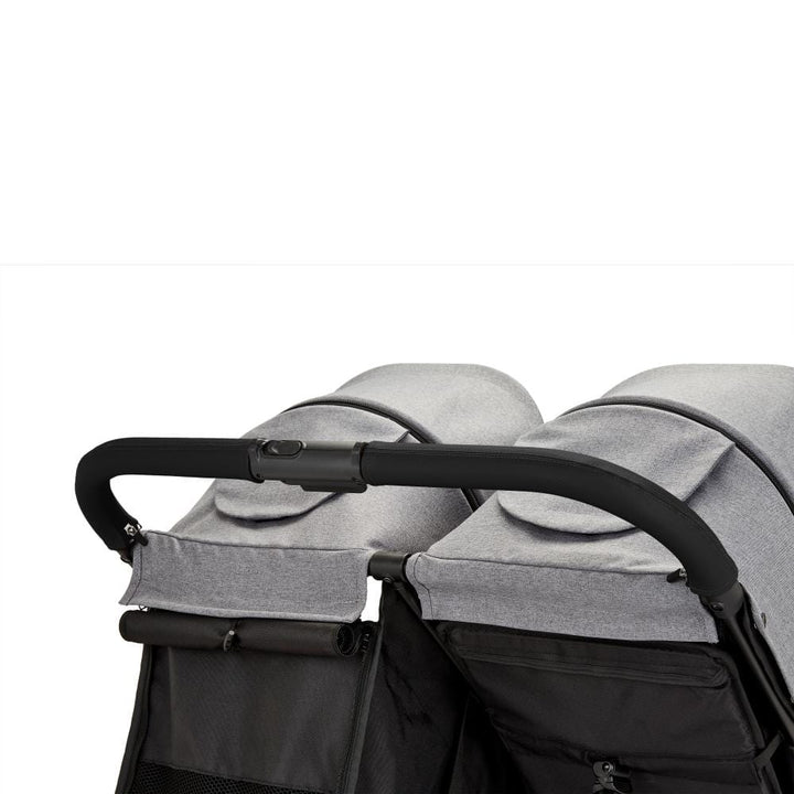 Ickle Bubba double pushchairs Ickle Bubba Venus Double Stroller Black / Space Grey / Black