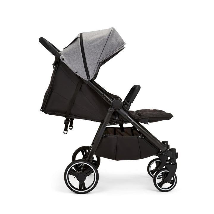 Ickle Bubba double pushchairs Ickle Bubba Venus Double Stroller Black / Space Grey / Black