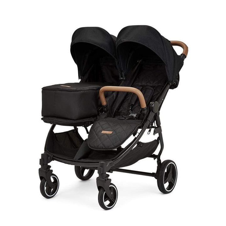 Ickle Bubba double pushchairs Ickle Bubba Venus Prime Double Stroller - Black / Black / Tan