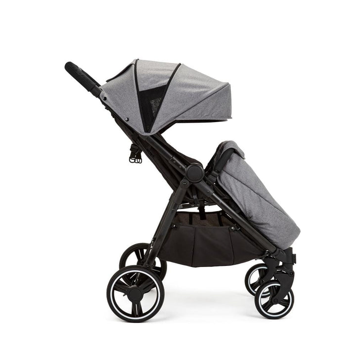 Ickle Bubba double pushchairs Ickle Bubba Venus Prime Double Stroller - Black / Space Grey / Black