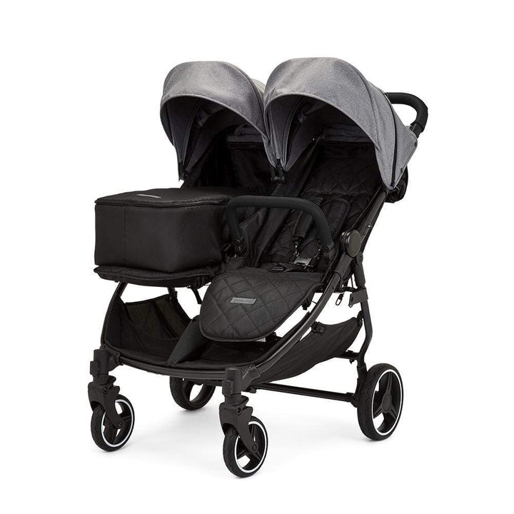 Ickle Bubba double pushchairs Ickle Bubba Venus Prime Double Stroller - Black / Space Grey / Black