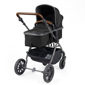 Ickle Bubba Prams & Pushchairs Ickle Bubba Cosmo 2 in 1 Plus Pushchair - Gunmetal / Black / Tan