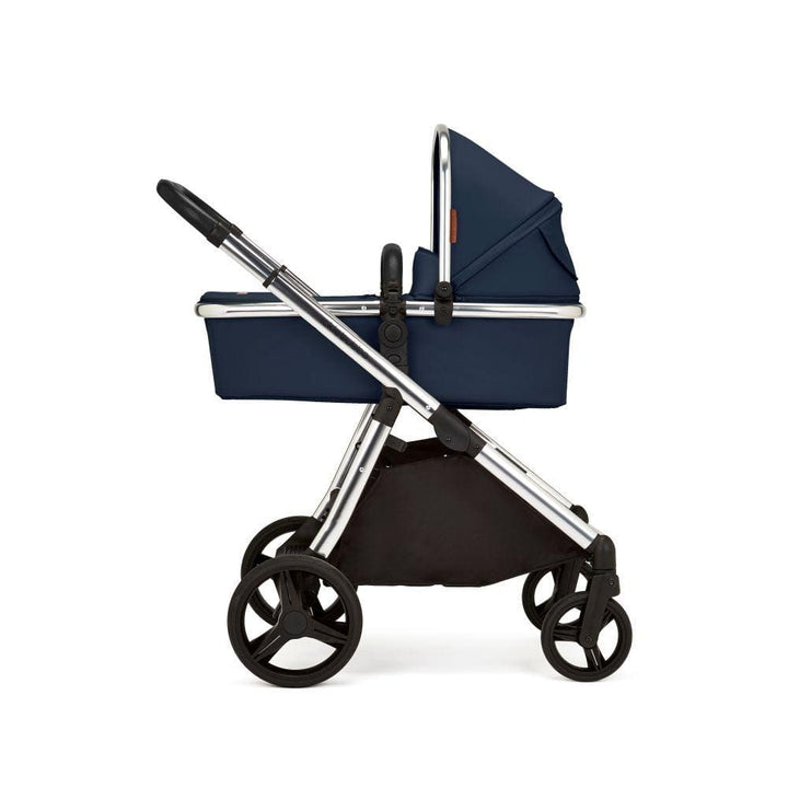 Ickle Bubba Prams & Pushchairs Ickle Bubba Eclipse 2 in 1 Carrycot & Pushchair - Chrome / Midnight Blue / Black