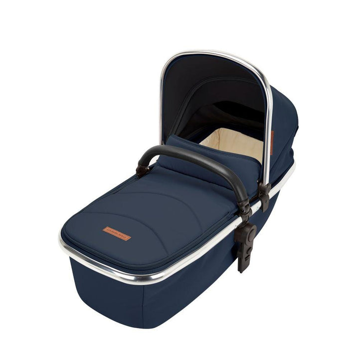 Ickle Bubba Prams & Pushchairs Ickle Bubba Eclipse 2 in 1 Carrycot & Pushchair - Chrome / Midnight Blue / Black