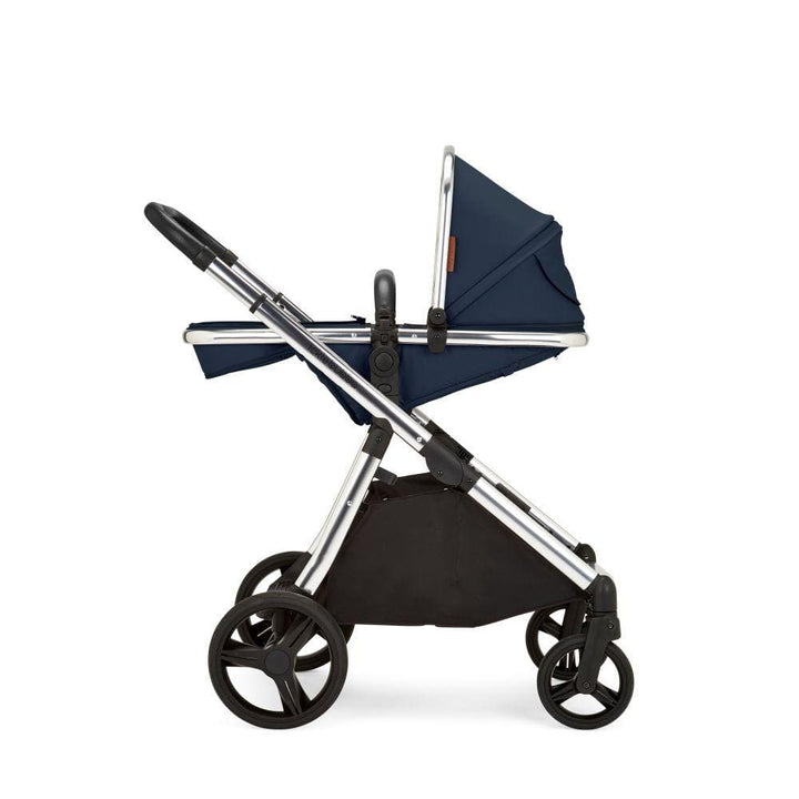 Ickle Bubba Prams & Pushchairs Ickle Bubba Eclipse 2 in 1 Carrycot & Pushchair - Chrome / Midnight Blue / Black