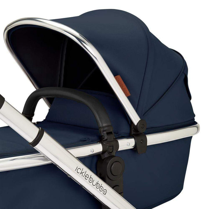 Ickle Bubba Prams & Pushchairs Ickle Bubba Eclipse 2 in 1 Carrycot & Pushchair - Chrome / Midnight Blue / Black