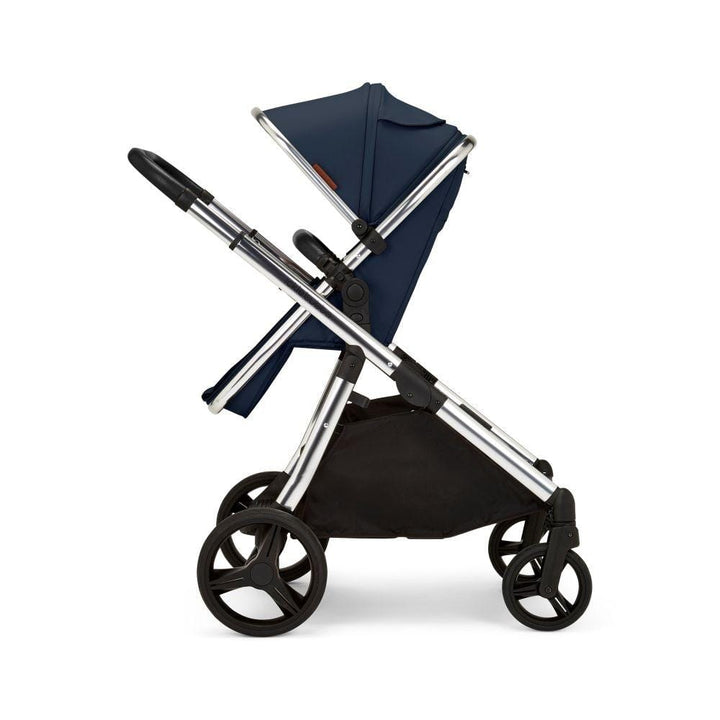 Ickle Bubba Prams & Pushchairs Ickle Bubba Eclipse 2 in 1 Carrycot & Pushchair - Chrome / Midnight Blue / Black