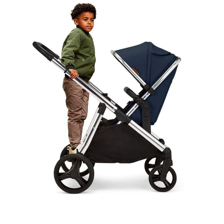 Ickle Bubba Prams & Pushchairs Ickle Bubba Eclipse 2 in 1 Carrycot & Pushchair - Chrome / Midnight Blue / Black